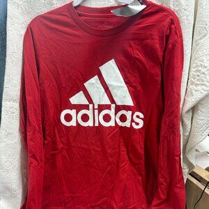 Adidas Men's Red Badge Of Sport Long Sleeve Amplifier T-Shirt Size XL New w/Tag